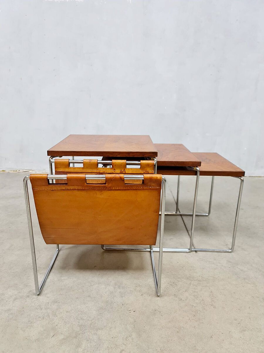 Vintage Brabantia mimiset leather magazine holder
