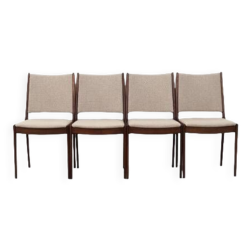 Ensemble de quatre chaises en teck, design danois, années 1970, designer : Johannes Andersen