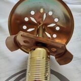 Vintage suspension globe in amber glass