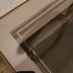 Table d' appoint en verre &laiton vintage