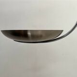 "Les Actuelles" chrome metal arc design pendant light by Lucien Gau, Paris 1960