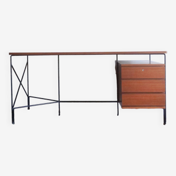 Bureau en acajou et métal par ARP - Motte, Mortier, Guariche - 1955