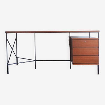 Desk ín mahogany and metal by A.R.P. - Motte, Mortier, Guariche - 1955