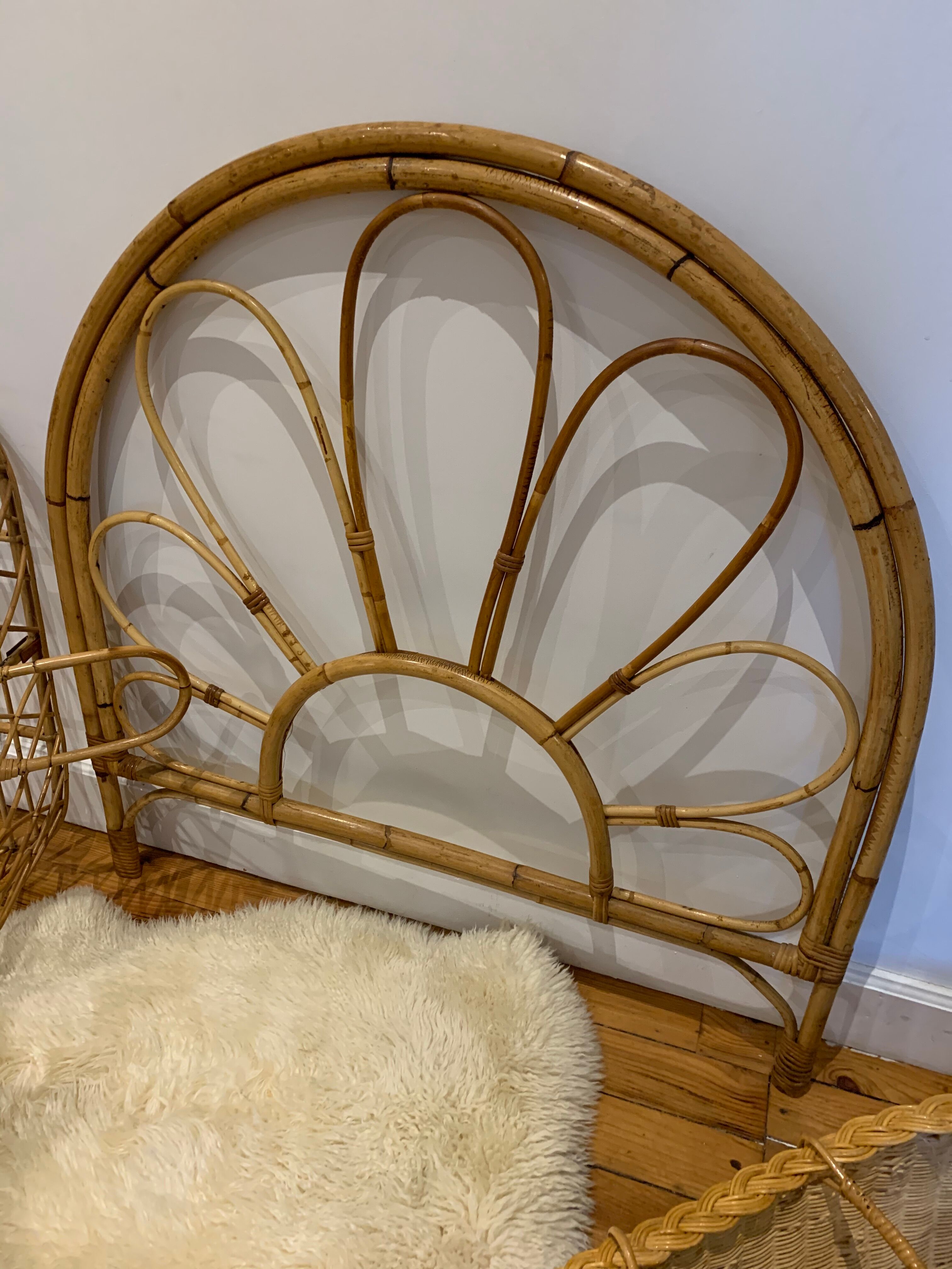 Rattan bedhead 90 cm