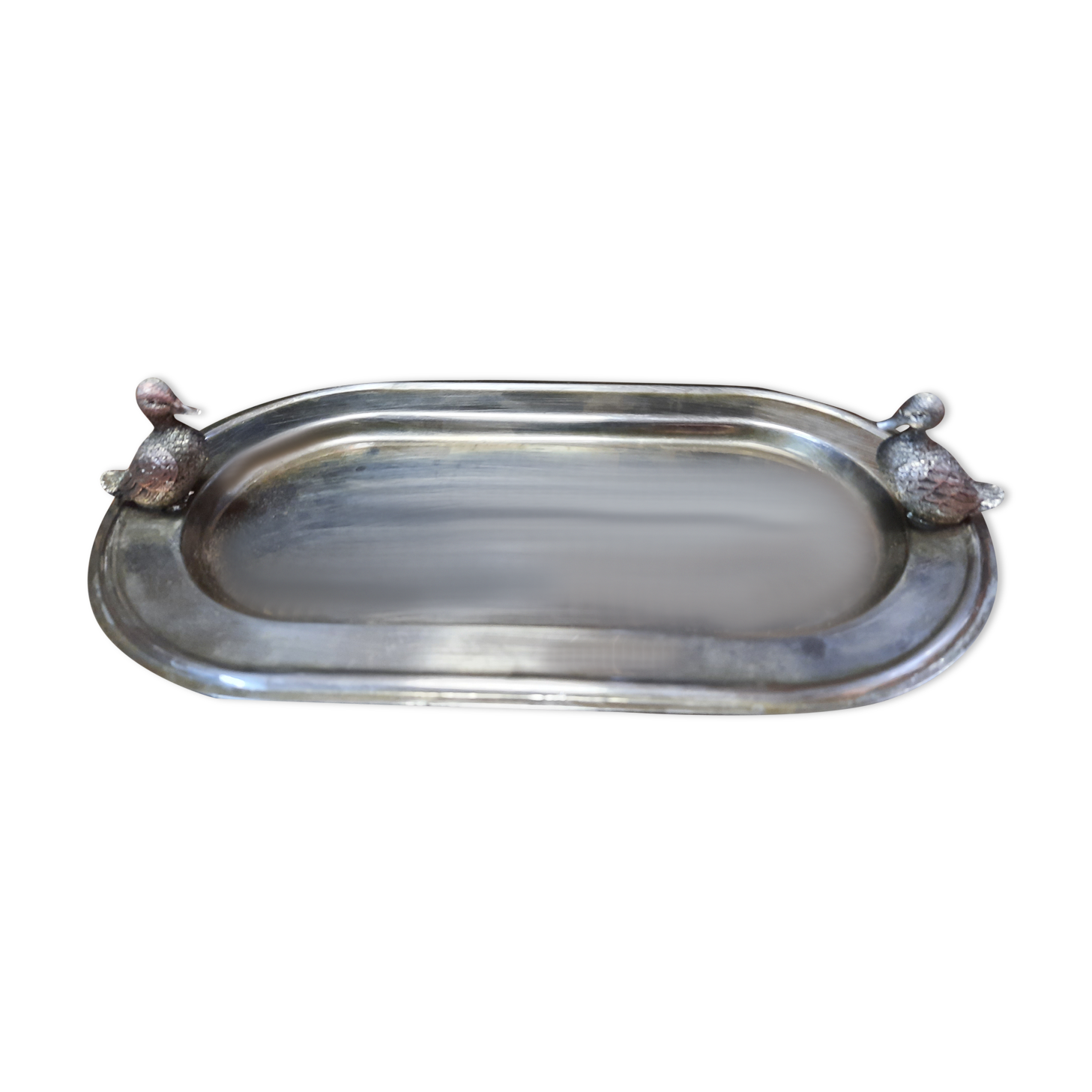 Silver metal tray