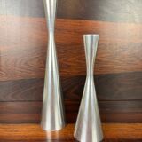 Set of vintage Ikea aluminum diabolo candle holders