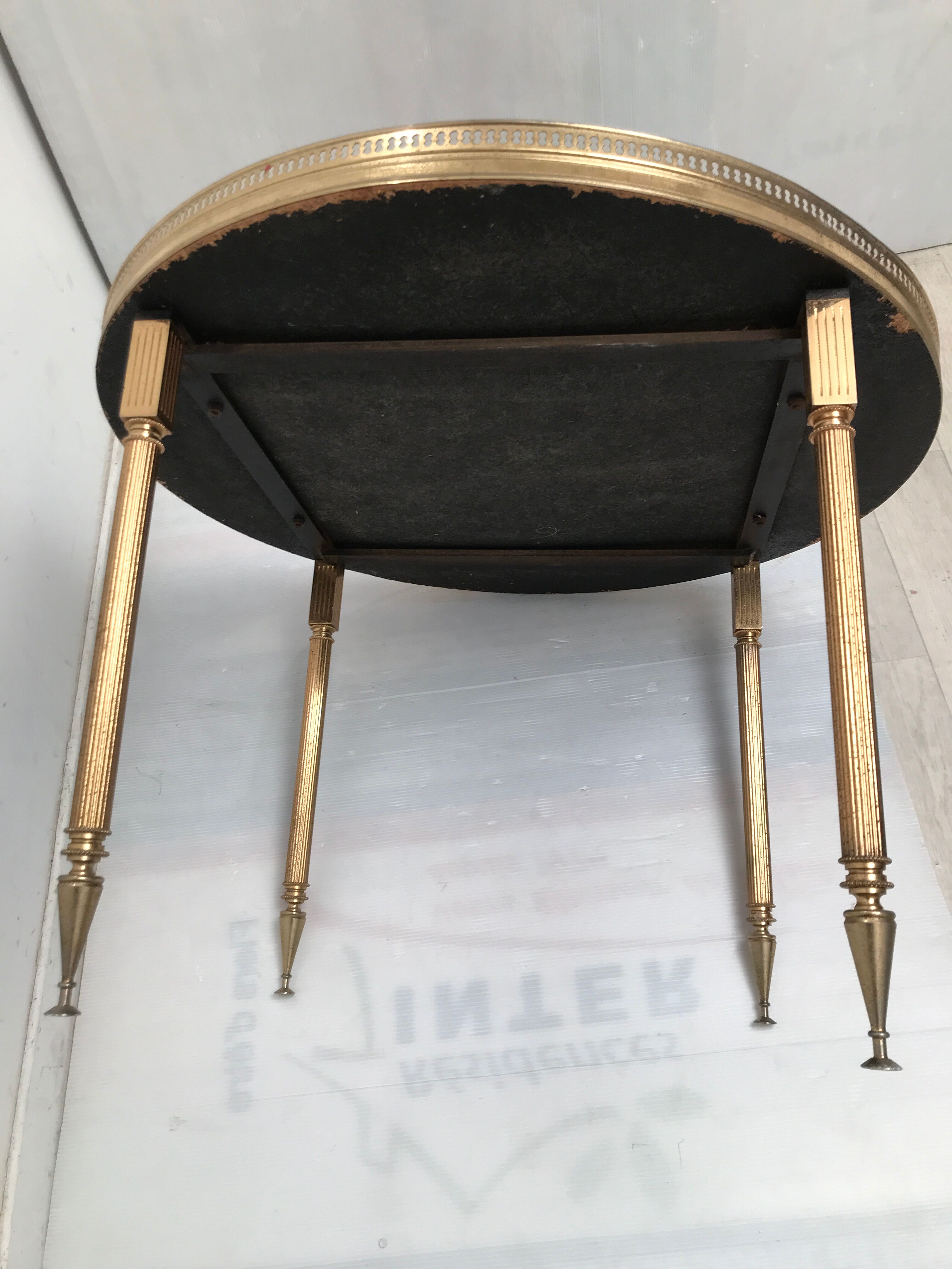 Brass and marble coffee table 60s