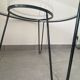 1960s metal and glass coffee table