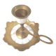Brass and mother-of-pearl candle holder