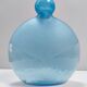 Round Cyan Murano Glass Bottle by Alfredo Barbini, Italy, 1980s