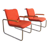 Pair of MB lounge chairs by Marcel Breuer for Knoll