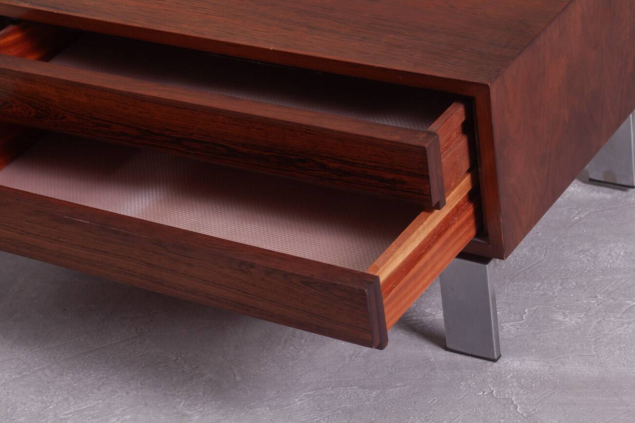 Vintage rosewood nightstands, Denmark, 1970s set of 2