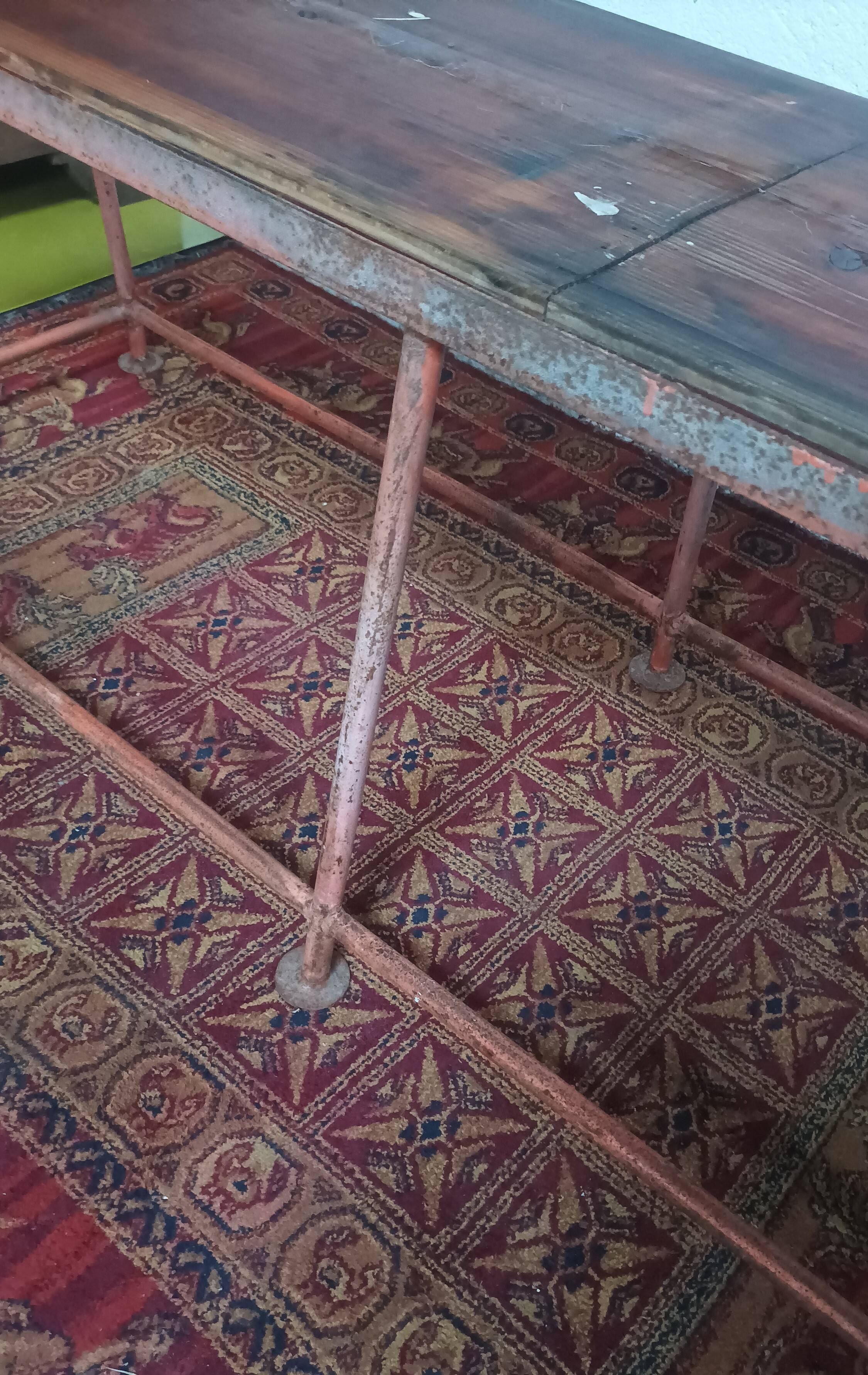 Metal industrial bench