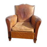 Mustache leather club chair