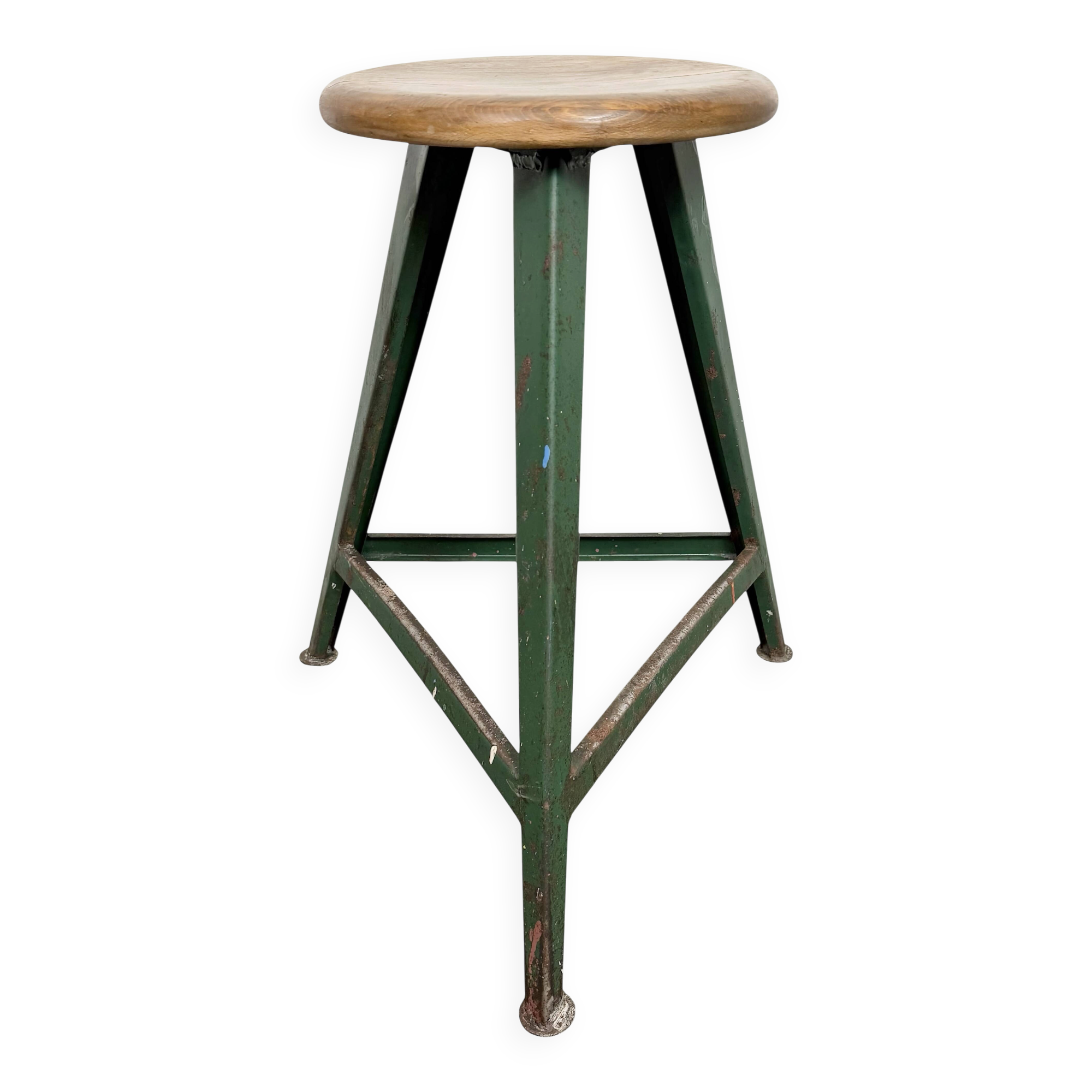 Green Industrial Workshop Stool, 1960s