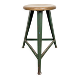 Green Industrial Workshop Stool, 1960s
