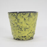 Yellow fat lava flower pot, 1970's