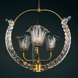 Murano glass chandelier by Ercole Barovier, Barovier & Toso, 1930s.