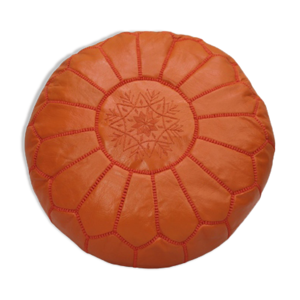 Pouf marocain en cuir