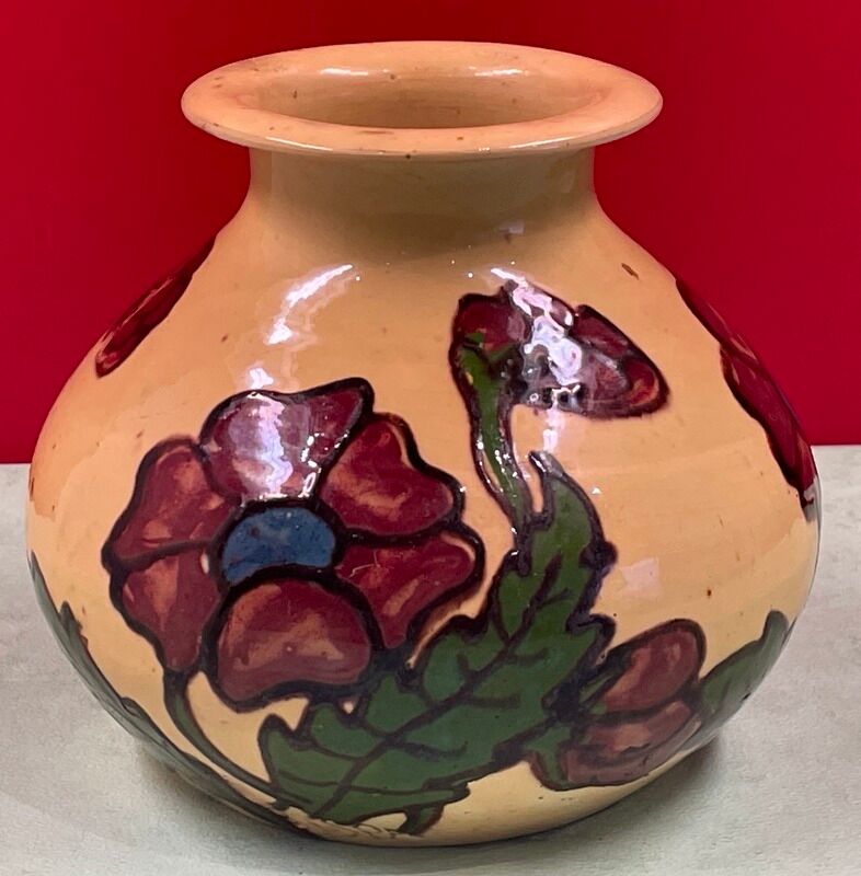 Vase signed sispa, savoie art deco h 14 cm