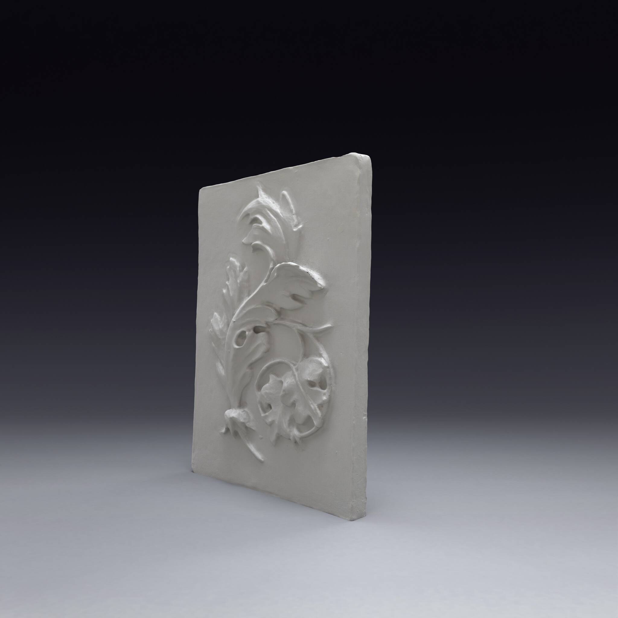 Plaster bas-relief of acanthus leaf – baroque/classical style