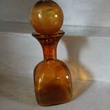 Vintage amber glass carafe