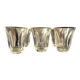 6 glass shot or vodka glasses with leaf decoration