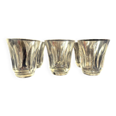 6 glass shot or vodka glasses with leaf decoration