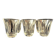 6 glass shot or vodka glasses with leaf decoration