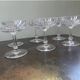 Set of 6 cut crystal champagne glasses with facets from Baccarat