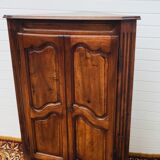 19th-century walnut corner buffet