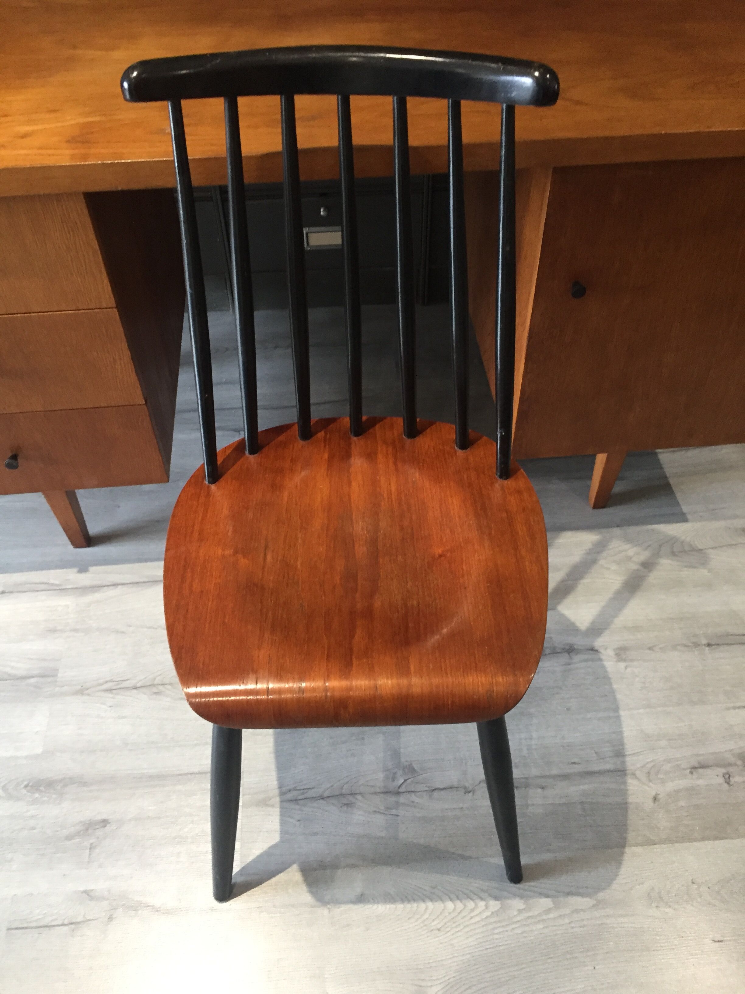Vintage desk set and Scandinavian chair