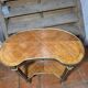 Kidney-shaped bedside table in Louis XV style with marquetry.
