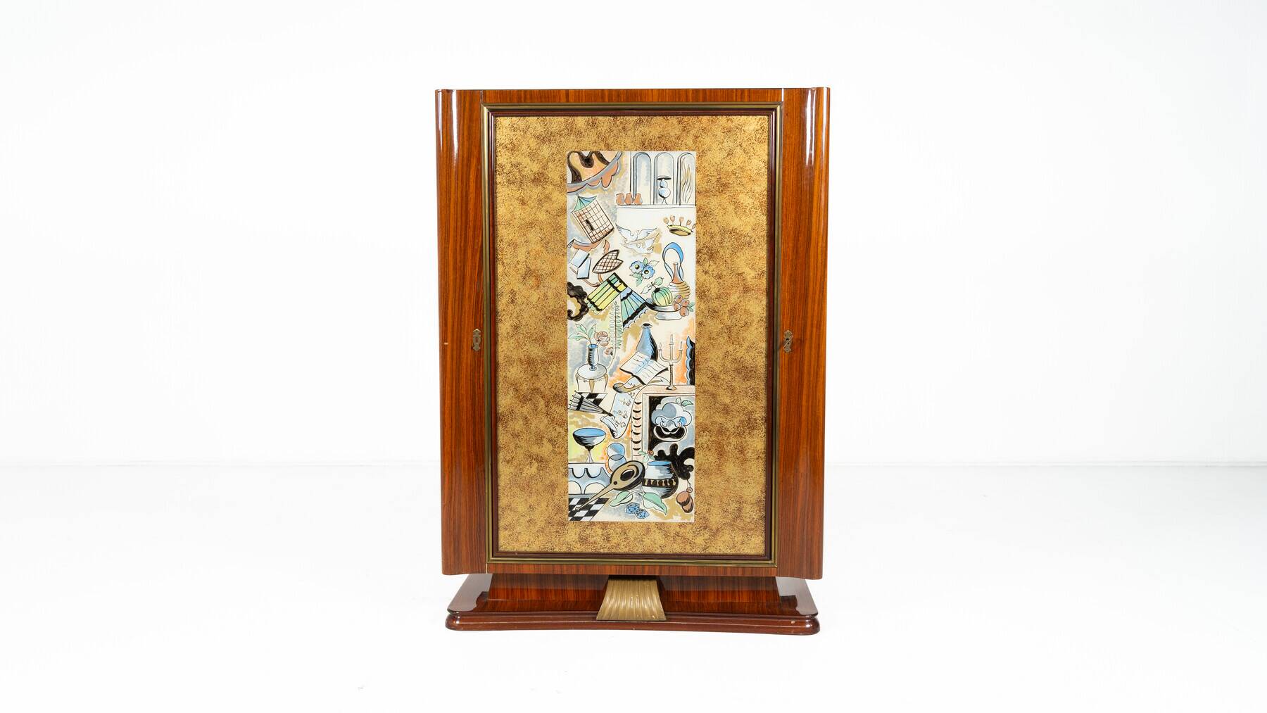 Mid-century modern bar cabinet by Paolo Buffa, 1950s.