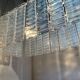 Opalino striped “listelli” murano glass rectangular chandelier