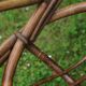 Banquette en rotin deux places, vintage