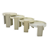 Set of 4 Marema nesting tables by Gianfranco Frattini for Cassina, 1960