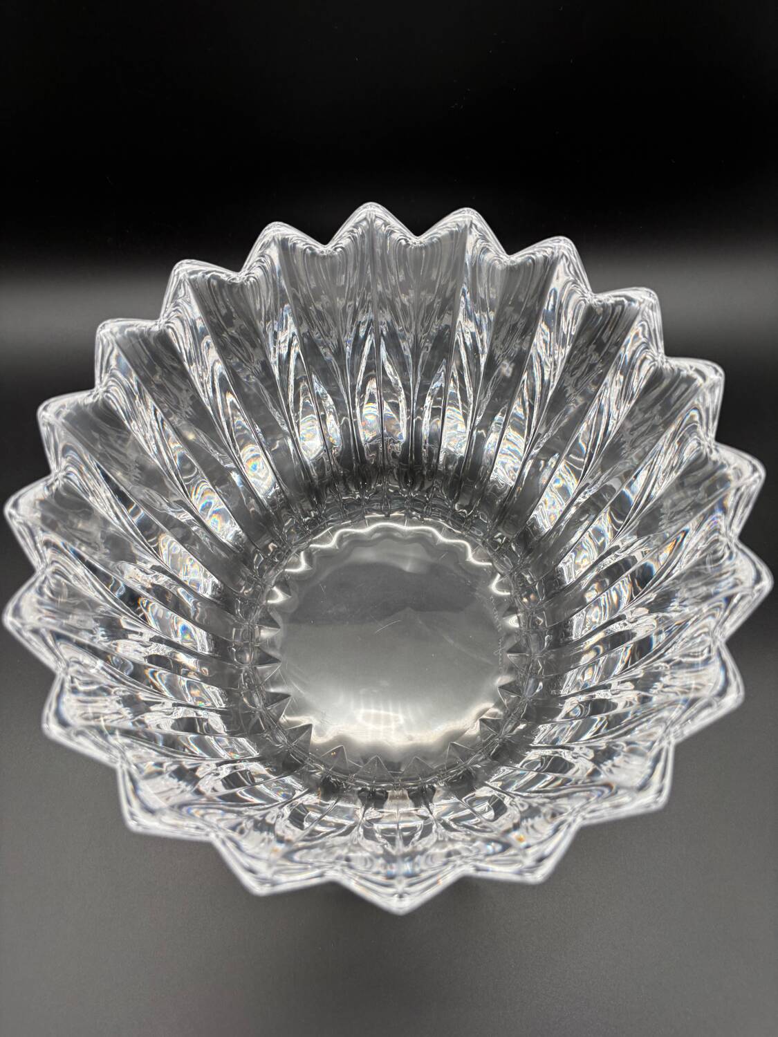 Large Orrefors Crystal fruit bowl / salad bowl, Sweden, 1970