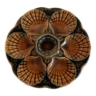 Sarreguemines earthenware oyster plate