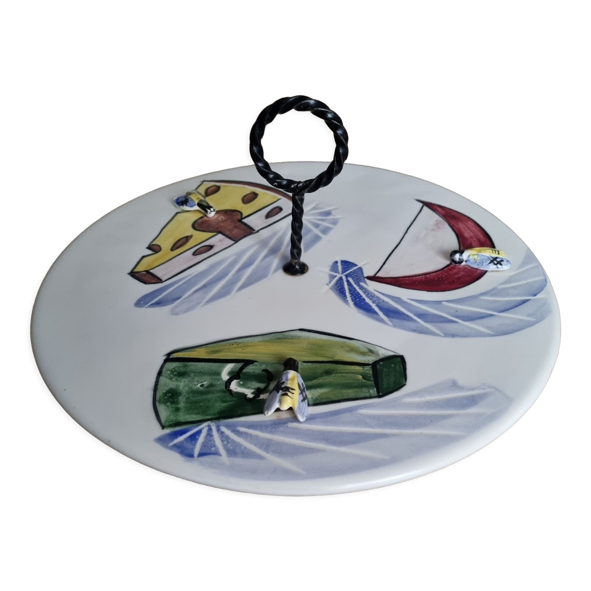Vallauris vintage cheese platter