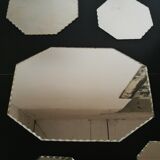 Set of 7 bevelled mirrors