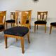 Set of 8 19th century Biedermeier art deco chairs in walnut with new upholstery