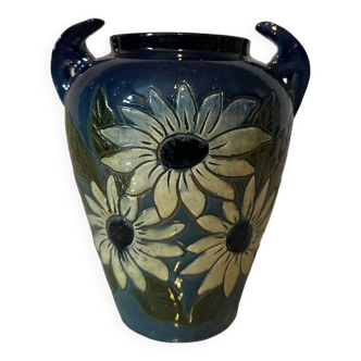 Glazed terracotta vase