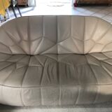 Ottoman 2-seater leather sofa