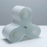 Freeform ceiling light circa 1990 glass and perspex