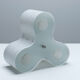 Plafonnier forme libre circa 1990 en verre et perspex