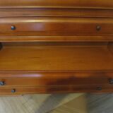 Chest of drawers in solid cherry wood with a curved top - Louis Philippe style - 4 drawers