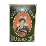 Enamelled plate "armor coffees"