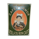Enamelled plate "armor coffees"