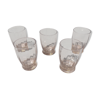 Ancient pink blown glasses
